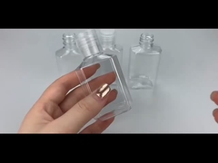 Transparent Spray Bottle for Hand Sanitizer Lotion etc. Flat Bottle PET 20ml 60ml 80ml