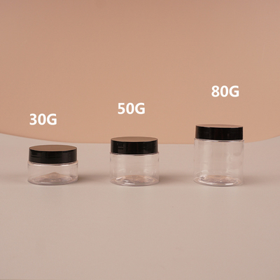 30g 50g 60g wide mouth transparent cream jar, facial mask packaging bottle, cosmetic packaging material, powder bottle