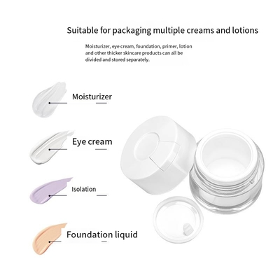 New cosmetic packaging 15g/30g/50g white-cap with measuring spoon facial cream bottle - travel-sized dispensing jar