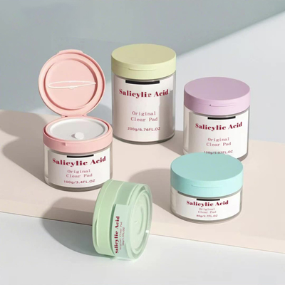 Cosmetic packaging frosted flip top cream jar 50-150g with spoon packaging bottle