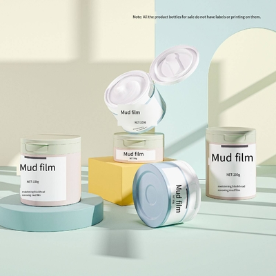 Cosmetic packaging frosted flip top cream jar 50-150g with spoon packaging bottle