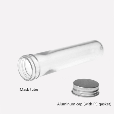Cosmetic packaging 40ml transparent cylindrical PET test tube mask powder bottle bath salt tube