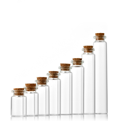 30ml/50ml/100ml Glass Bottles with Natural Cork Stoppers and Optional Decoration for Eco-Friendly Cosmetic Packaging