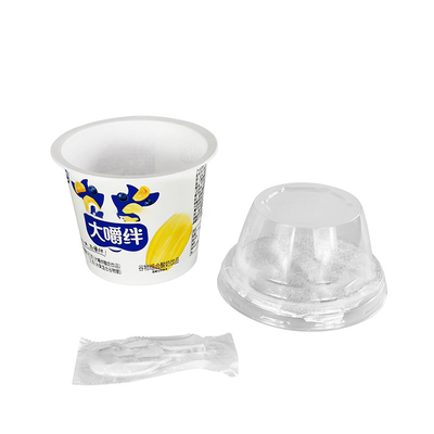 Glass and PP Material Plastic Cup with 300ml Capacity and Silicone Ring Sealing