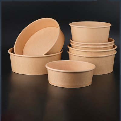 Eco-friendly Disposable bowl Made of food grade kraft paper and PLA coating perfect for ice cream soups salads and more