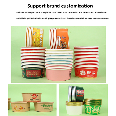 Eco-friendly Disposable bowl Made of food grade kraft paper and PLA coating perfect for ice cream soups salads and more