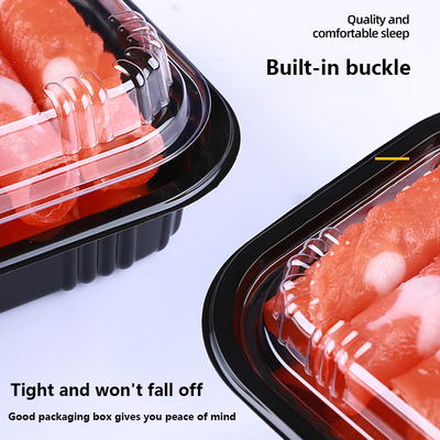 Wholesale disposable meat roll box food grade high-grade plastic box antifreeze meat slice box with lid
