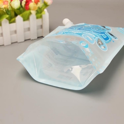 Manufacturer's laundry detergent packaging bag with spout 2kg 1kg self-supporting finished product bag customization
