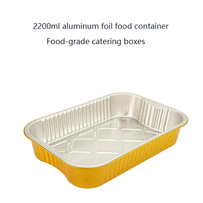 Customizable Disposable bowl made of aluminum foil 2200ml capacity and dimensions 278cm long with logo printing