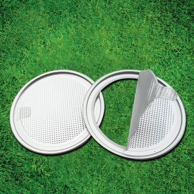 83mm Aluminum Can Lids for Packaging Dry Goods and Agricultural Products with White Outside and Yellow Inside Coating