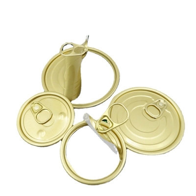 Yellow and White Coated Can Lids for Easy-Open Packaging 401 Size 63mm Diameter Customizable Design Material Choice