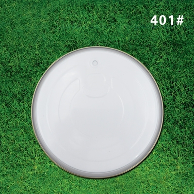 Yellow and White Coated Can Lids for Easy-Open Packaging 401 Size 63mm Diameter Customizable Design Material Choice