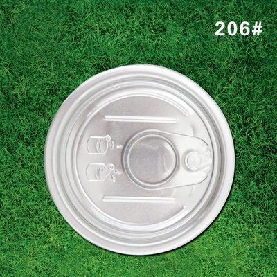 206 Can lids for aluminum material 58mm inner diameter 4.75mm countersunkness 2.0mm rounded edge height