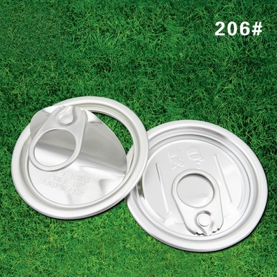 206 Can lids for aluminum material 58mm inner diameter 4.75mm countersunkness 2.0mm rounded edge height