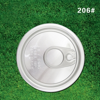 206 Can lids for aluminum material 58mm inner diameter 4.75mm countersunkness 2.0mm rounded edge height