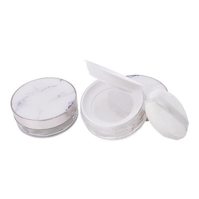 Unique and customizable cosmetic packaging for loose powder with flower and marble craft design