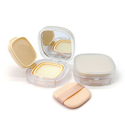 15g Square transparent matte air cushion Cosmetic packaging for Loose powder with Hot stamping and Injection molding