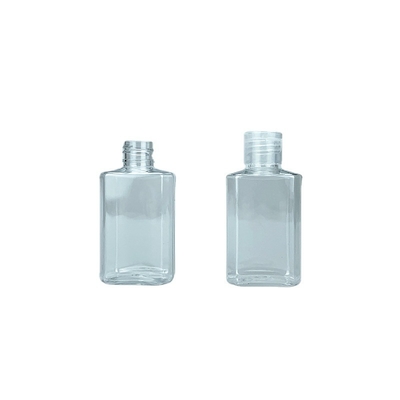 Transparent Spray Bottle for Hand Sanitizer Lotion etc. Flat Bottle PET 20ml 60ml 80ml