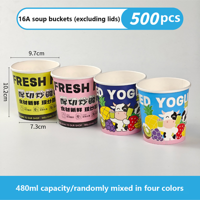 500 pieces per box Disposable bowl food-grade paper material suitable for hot and cold food