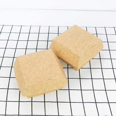 Customizable Disposable Bowl Laminated Hamburger Box Fixed Box 97*105*38mm In-Stock/Custom-Made Food-Grade Laminated 300gsm Agate Laminated Paper