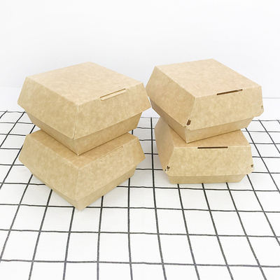 Customizable Disposable Bowl Laminated Hamburger Box Fixed Box 97*105*38mm In-Stock/Custom-Made Food-Grade Laminated 300gsm Agate Laminated Paper