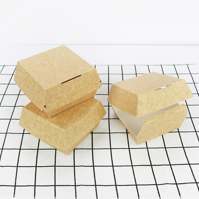 Customizable Disposable Bowl Laminated Hamburger Box Fixed Box 97*105*38mm In-Stock/Custom-Made Food-Grade Laminated 300gsm Agate Laminated Paper