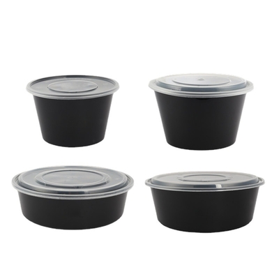 Disposable transparent thickened round fast food box takeaway bowl for takeout in various specifications