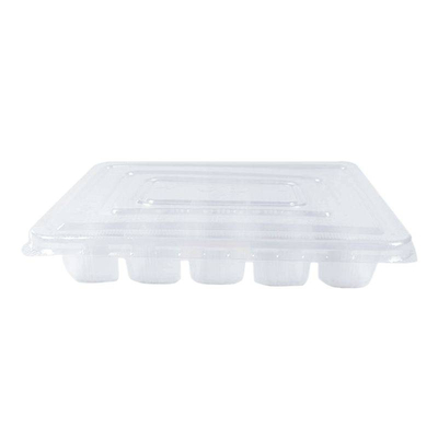 Transparent Dumpling Box Disposable Bowl with Pillar Design and Eco-friendly PP Material for Storing and Dividing Dumplings