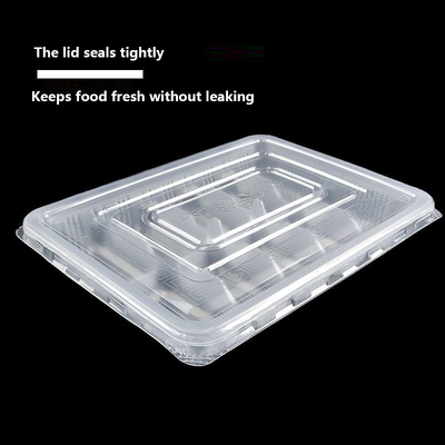 Transparent Dumpling Box Disposable Bowl with Pillar Design and Eco-friendly PP Material for Storing and Dividing Dumplings