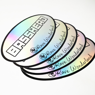 Rainbow Effect Self Adhesive Label Stickers OPP Laser Hologram Sticker