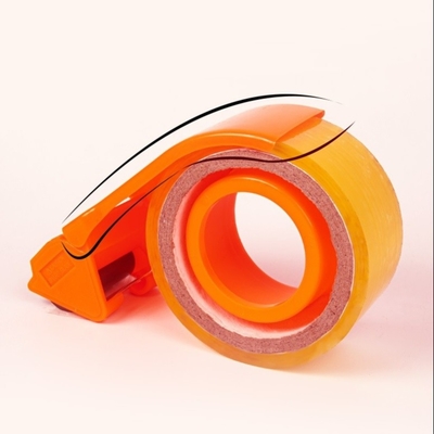 Portable Packing Tape Cutter ABS Material Orange Color 50x40mm Tape Size