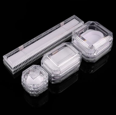 Dustproof Small Jewelry Packaging Boxes Clear Acrylic Custom Logo Shape Size