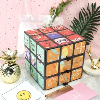 Offset Printing Rubik'S Cube Gift Box Glossy Surface Eco Friendly Cardboard Boxes