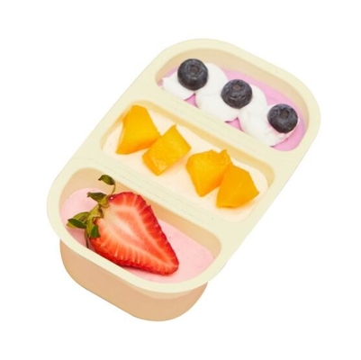 Splittable Food Packing Box PP Oval Shape With Transparent Lid