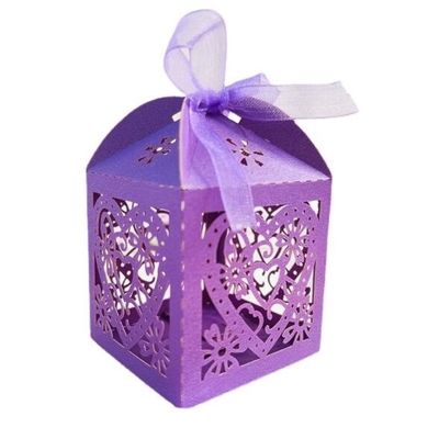 7.5x5x5cm Gift Packaging Box laser embossed Hollow Out For Wedding Souvenir