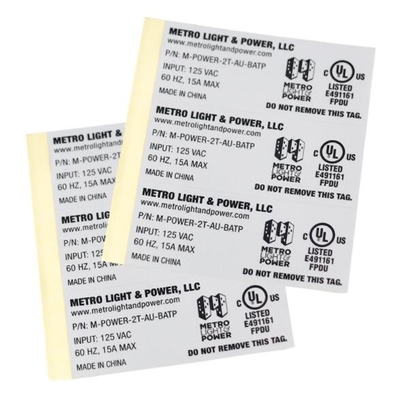 Printing Matte Silver Sticker PET Aluminium Foil Labels With Dump Film