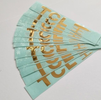 UV Transfer Self Adhesive Label Stickers Metal Material Customized Pattern