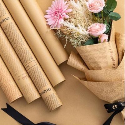 50x75cm Tissue Wrapping Paper Kraft Paper Newspaper Pattern