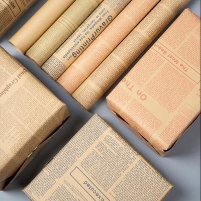 50x75cm Tissue Wrapping Paper Kraft Paper Newspaper Pattern