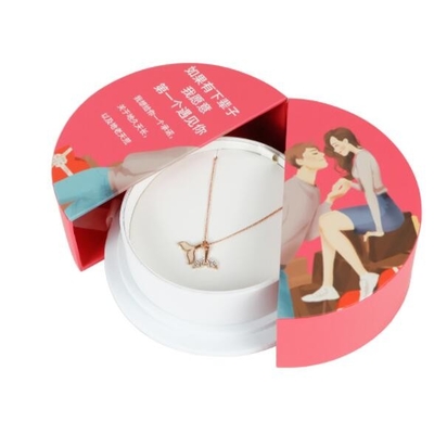Round Dia 15x5cm Small Jewelry Packaging Boxes Eco Friendly Necklace Storage Box