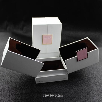 1200G Paperboard Double Open Perfume Gift Box White Luxury Cosmetic Packaging