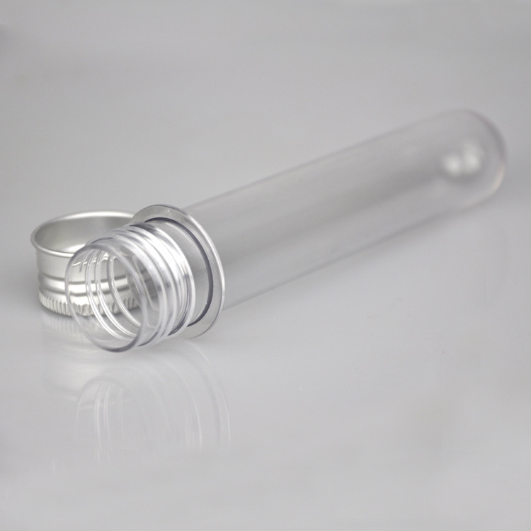 Cosmetic packaging 40ml transparent cylindrical PET test tube mask powder bottle bath salt tube