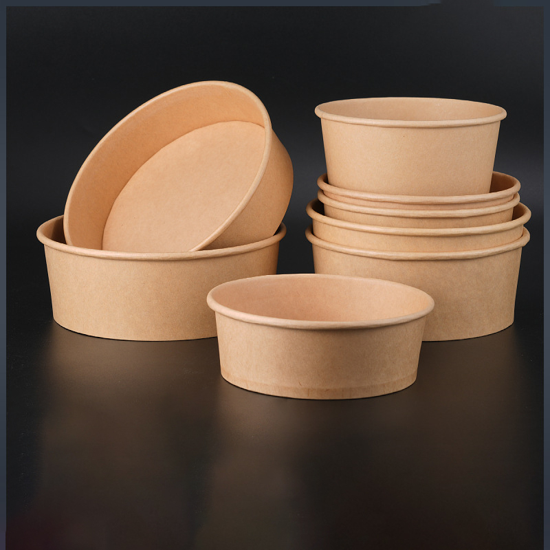 Eco-friendly Disposable bowl Made of food grade kraft paper and PLA coating perfect for ice cream soups salads and more