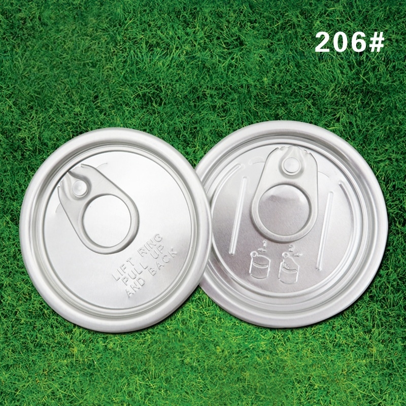 206 Can lids for aluminum material 58mm inner diameter 4.75mm countersunkness 2.0mm rounded edge height