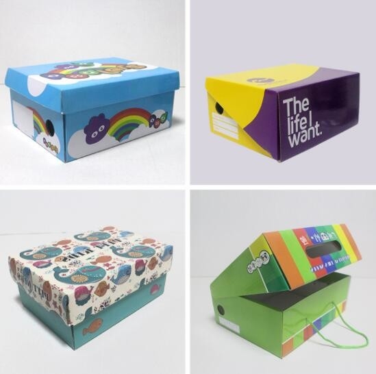 Matt Lamination Shoe Cardboard Box Custom Logo rectangle Shape ODM