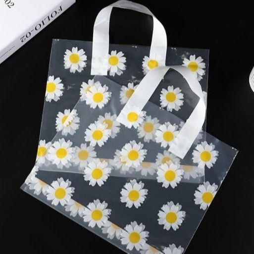 Waterproof Garment Plastic Packaging Bags With Little Daisy Pattern Printing